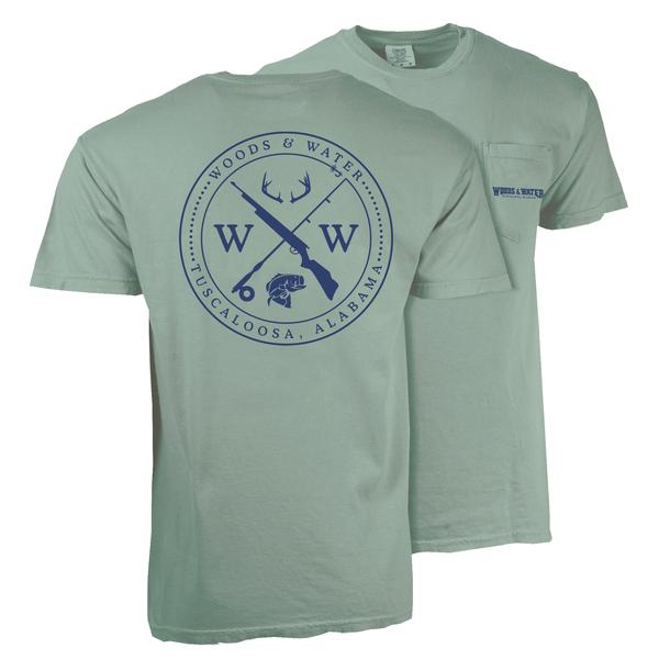 Gun Rod Design Short Sleeve Comfort Colors Tee BAY/NVY