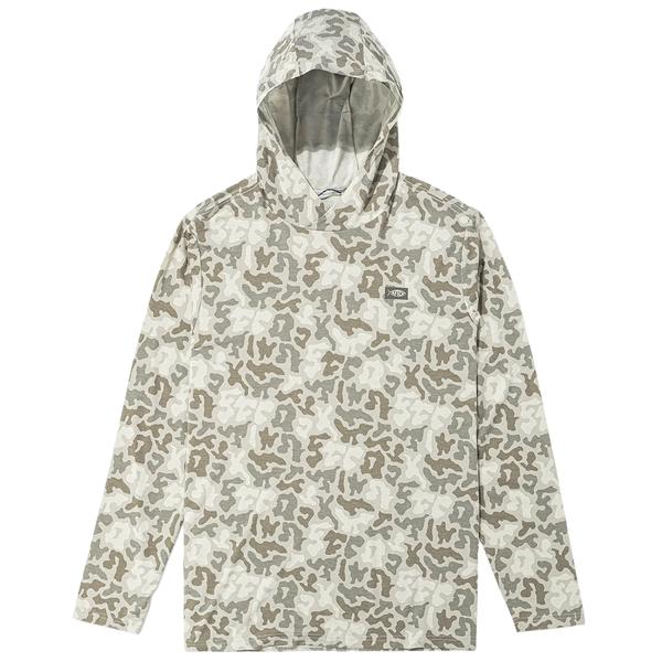 OCEAN BOUND UPF PRINTED HOODIE SANDGROUPERCAMO