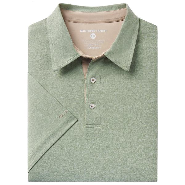 MEN'S GRAYTON HEATHER POLO 1487/FAIRWAYGREEN