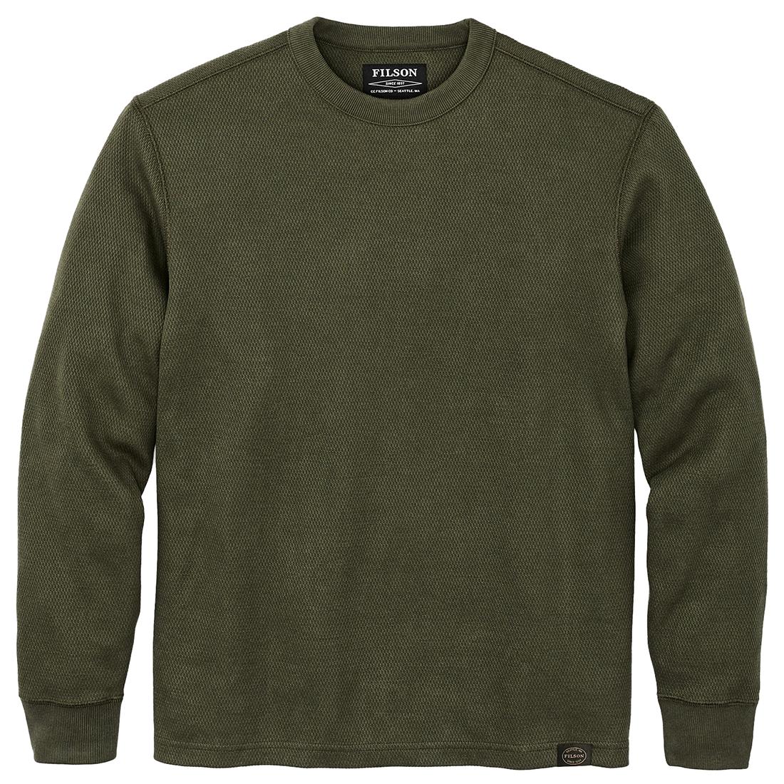 Men's Waffle- Knit Thermal Crew
