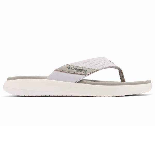 Men's Boatside Leather Flip Flop 081/DOVE/SILVERGREY