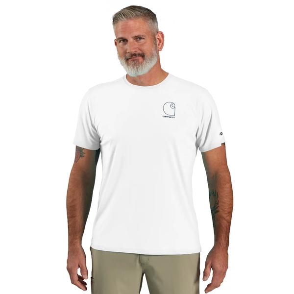 MEN'S FORCE SUN LW SS LOGO GRAPHIC Tee W34/WHITE/NAVY