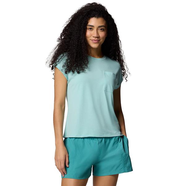 WOMEN'S BOUNDLESS TREK S/S TEE 325/SPREAY