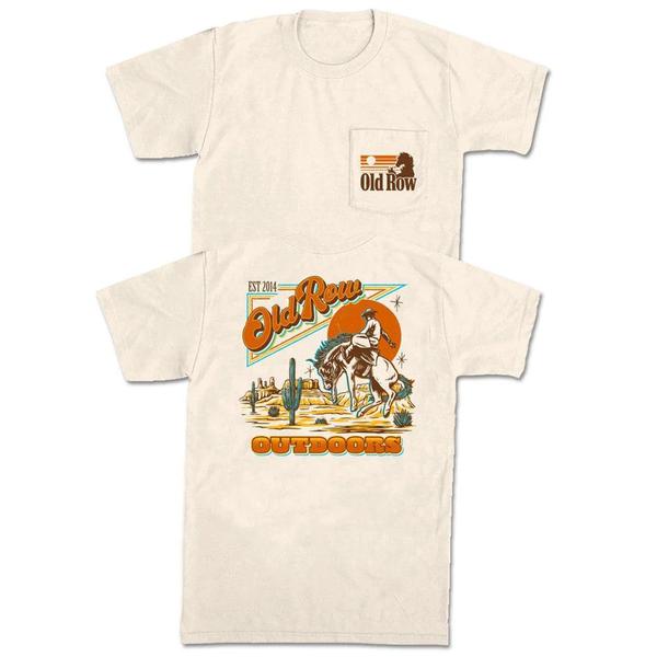 OUTDOORS COWBOY BANQUET POCKET TEE IVORY