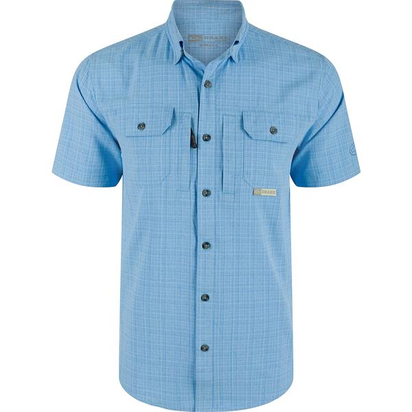 WINGSHOOTER TREY S/S CROSS HATCH MBU/MARINEBLUE