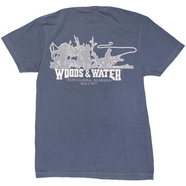 COMFORT COLORS WW TRIO 2 S/S PKT TEE BLUEJEAN/GRY/W