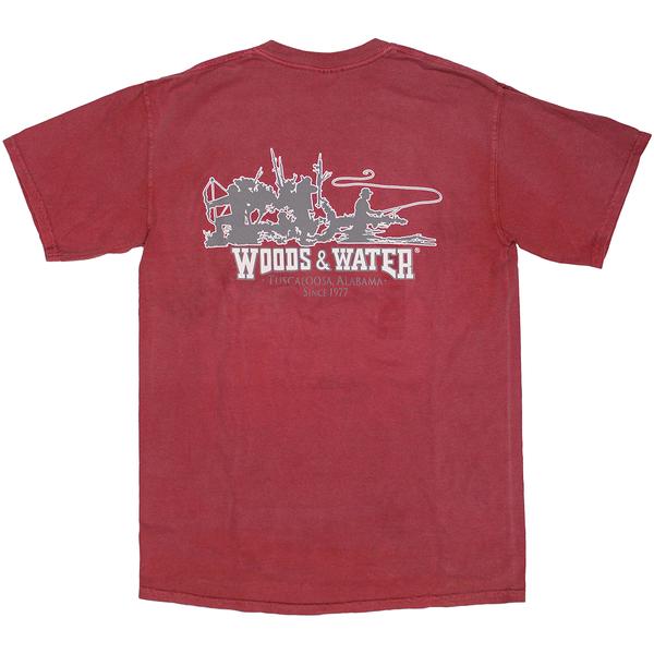 COMFORT COLORS WW TRIO 2 S/S PKT TEE CRIMSON/GRY/W