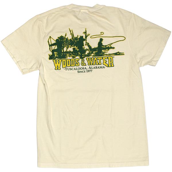 COMFORT COLORS WW TRIO 2 S/S PKT TEE IVORY/GRN/YLW