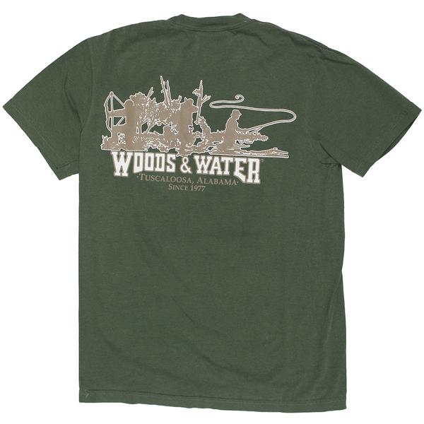 COMFORT COLORS WW TRIO 2 S/S PKT TEE MOSS/TAN/W