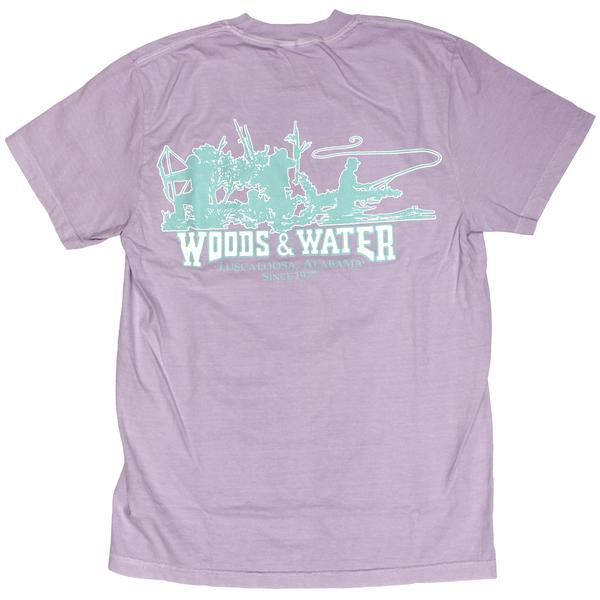 COMFORT COLORS WW TRIO 2 S/S PKT TEE ORCHID/MINT/W