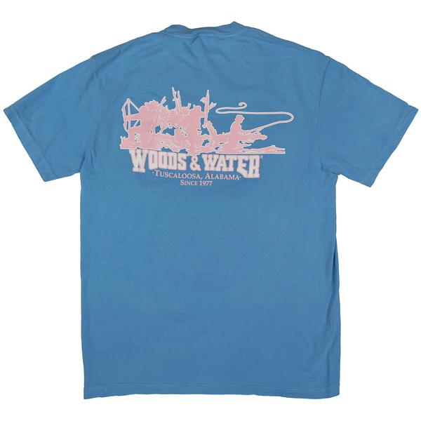 COMFORT COLORS WW TRIO 2 S/S PKT TEE SAPPHIRE/PINK/W
