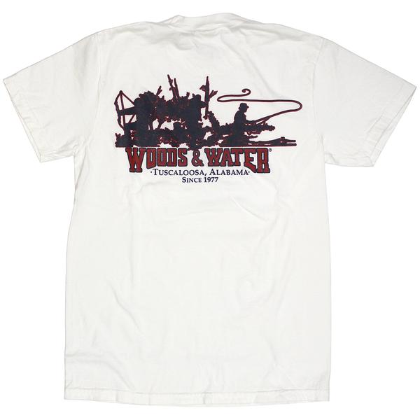 COMFORT COLORS WW TRIO 2 S/S PKT TEE WHITE/NVY/RED