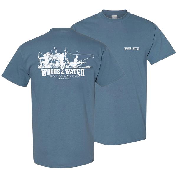 GILDAN SINGLE COLOR WW TRIO 1 S/S TEE INDIGOBLUE/W