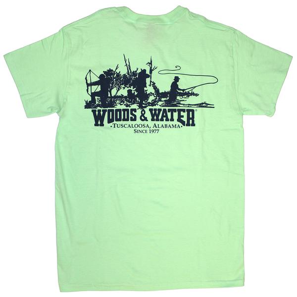 GILDAN SINGLE COLOR WW TRIO 1 S/S TEE MINT/NVY