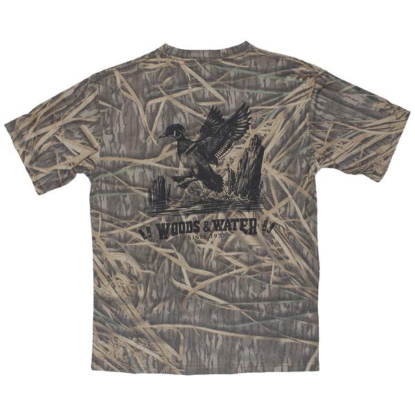 MO WASH OUT WW WOOD DUCK S/S TEE SHADOWGRASS/CHAR