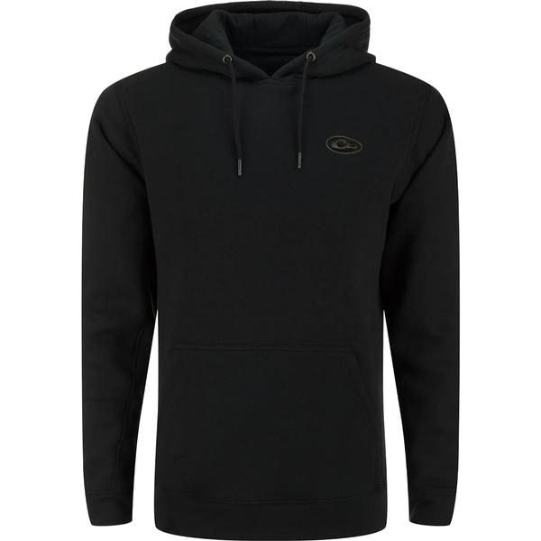 THE THREE END SOLID HOODIE CAB/CAVIARBLACK