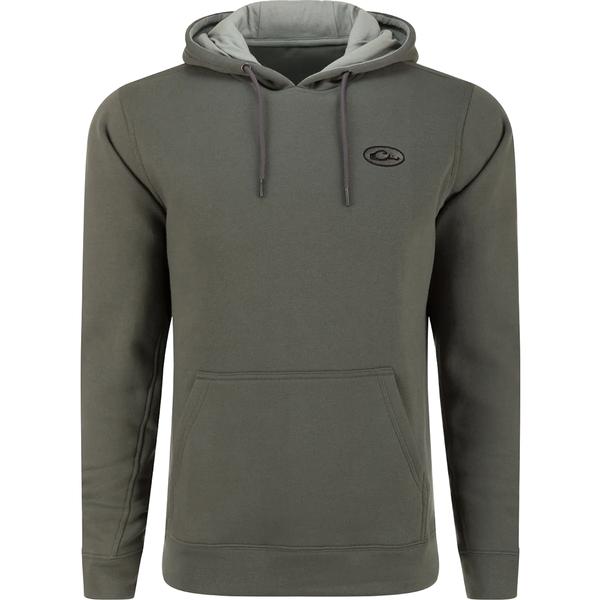 THE THREE END SOLID HOODIE CRG/CASTLEROCKGREY