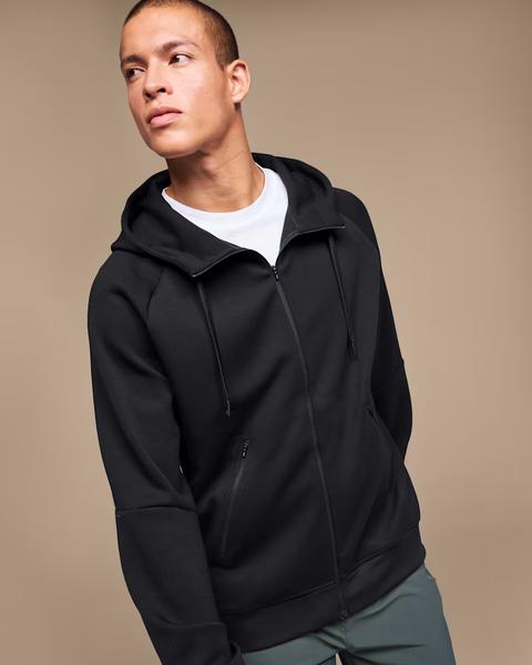 MEN`S ZIPPED HOODIE BLACK