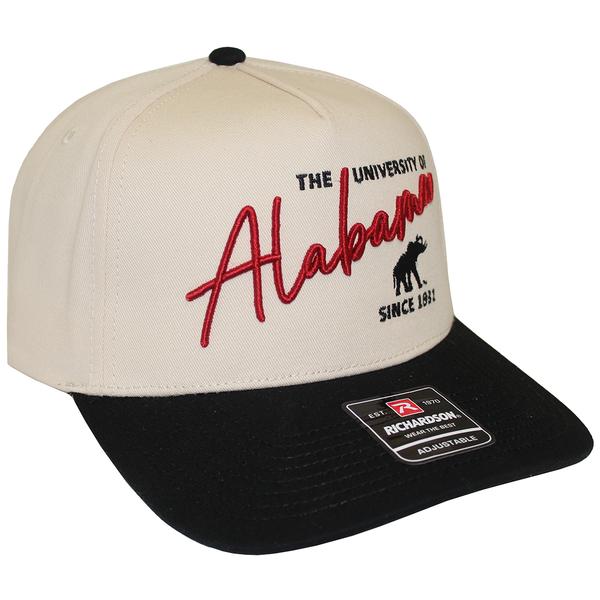 SCRIPT ALABAMA HAT 3D EMB 323FPC CREAM/BLACK