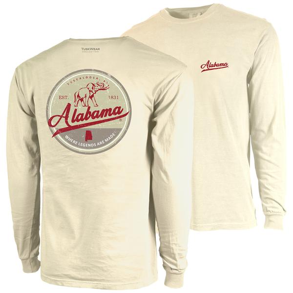 ALABAMA LEGENDS CC L/S TEE IVORY