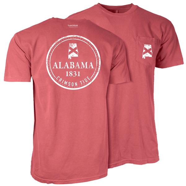 CIRCLE BADGE 2.1 CC S/S TEE CRIMSON