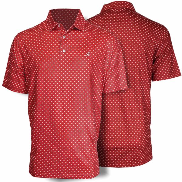 MENS FOOTBALL PRINTED POLO SCRIPTA/CRIMSON
