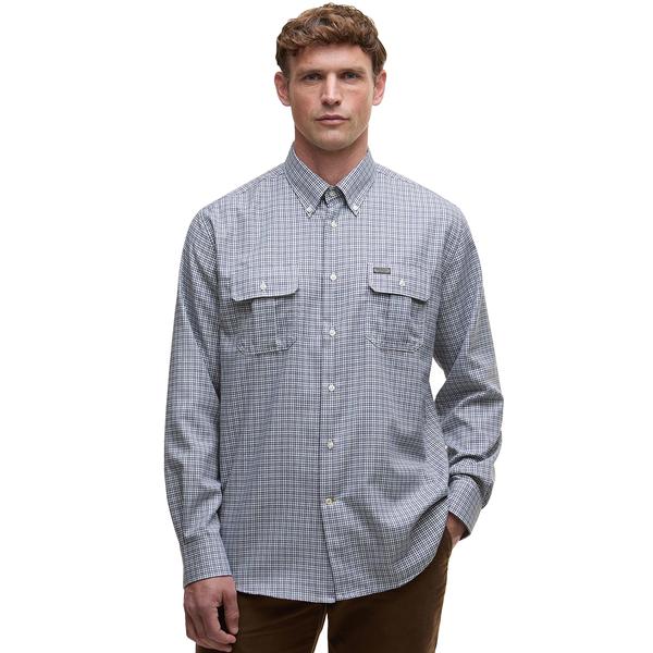 MEN'S FENN REGULAR THERMO WEAVE GINGHAM GN52/MALLARDGREEN