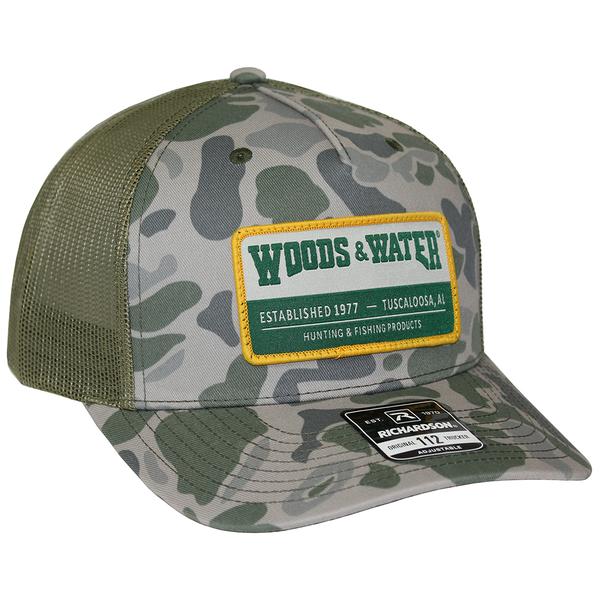FEED STORE DESIGN #2 RECTANGLE WOVEN PATCH CAMO/LODEN