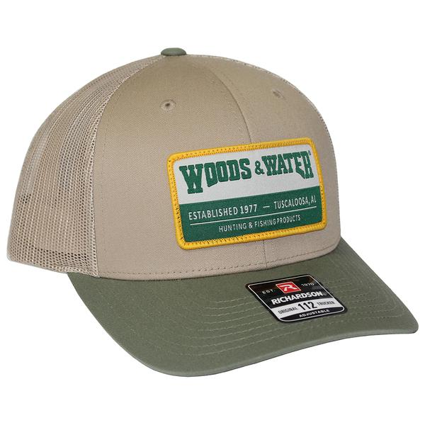 FEED STORE DESIGN #2 RECTANGLE WOVEN PATCH KHAKI/LODEN