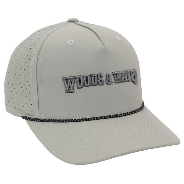 WOODS N WATER GOAT ROPE HAT SILVER/BLACK/SILVER