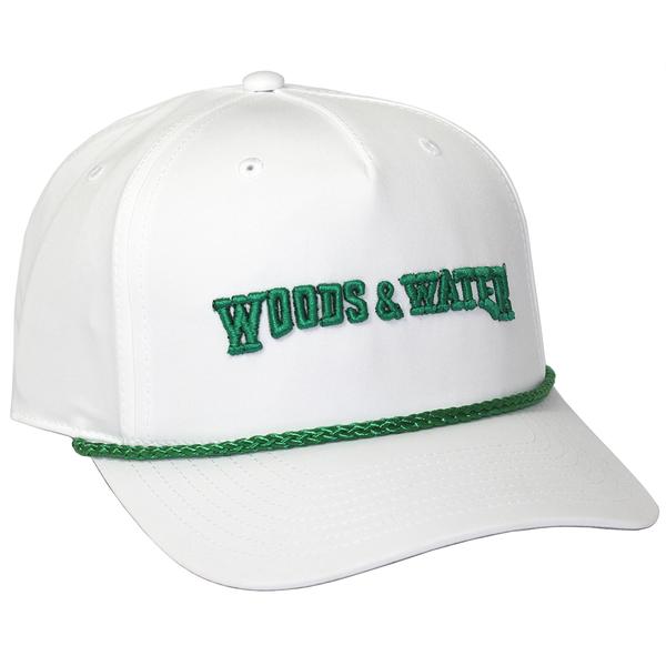 WOODS N WATER GOAT ROPE HAT WHITE/KELLY