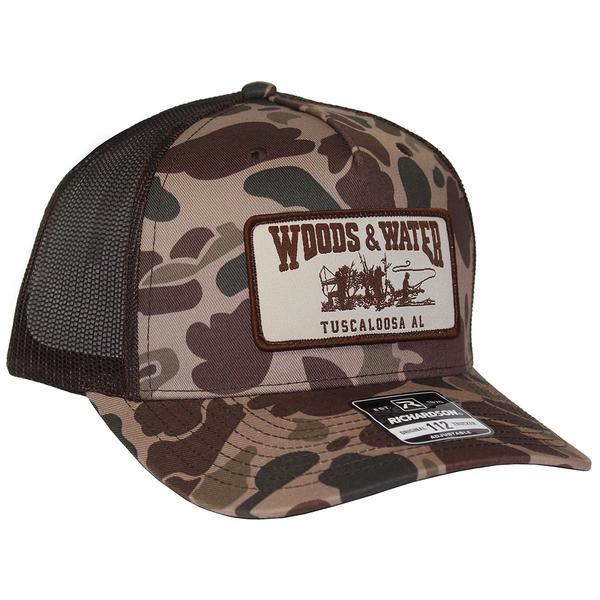 WOODS N WATER TRIO RECTANGLE WOVEN PATCH BARKDUCKCAMO/BROWN