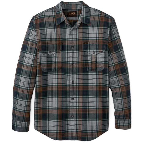 MEN'S LIGHT WEIGHT ALASKAN GUIDE SHIRT GREY/NAVY/MULTI