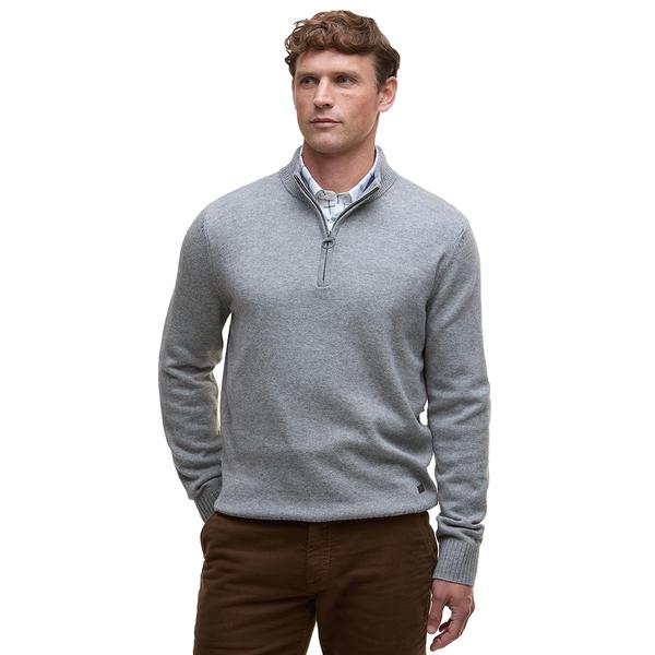 MEN'S KELSON HALF-ZIP KNITTED JUMPER GY52/GREYMARL