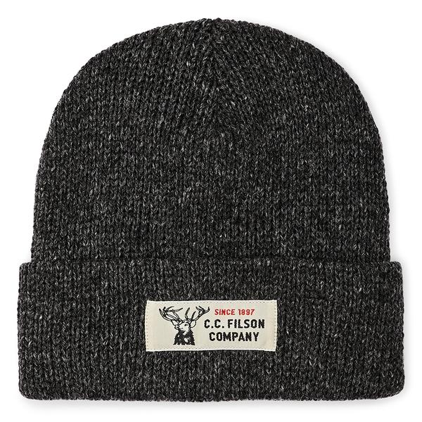 MEN'S LINED RAGG WOOL BEANIE CHARCOAL/BLACK