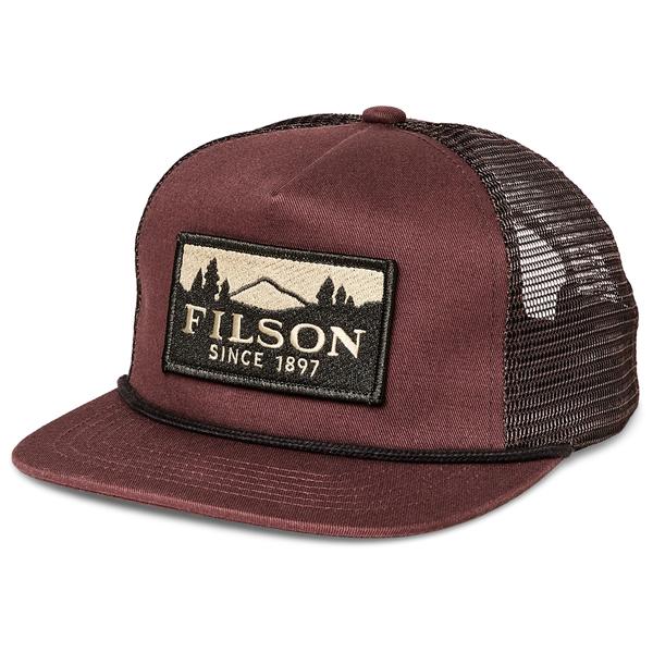 TRUCKER MESH CAP W/SCENIC PATCH REDWOOD/SCENIC