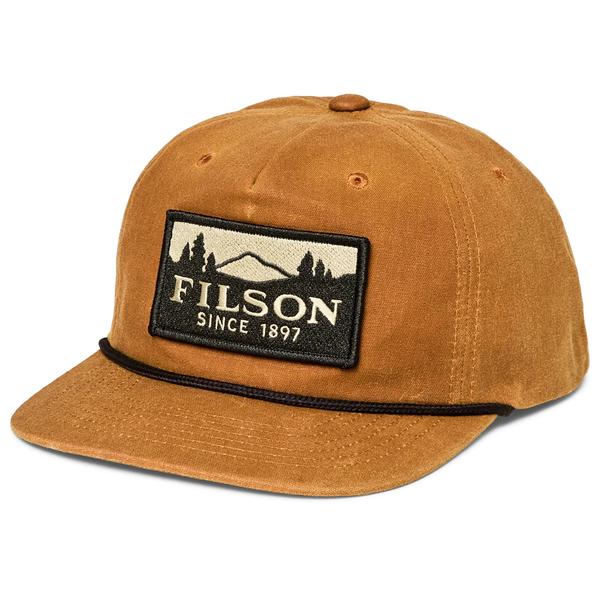 MEN'S WAXED TRUCKER CAP W/SCENIC PATCH