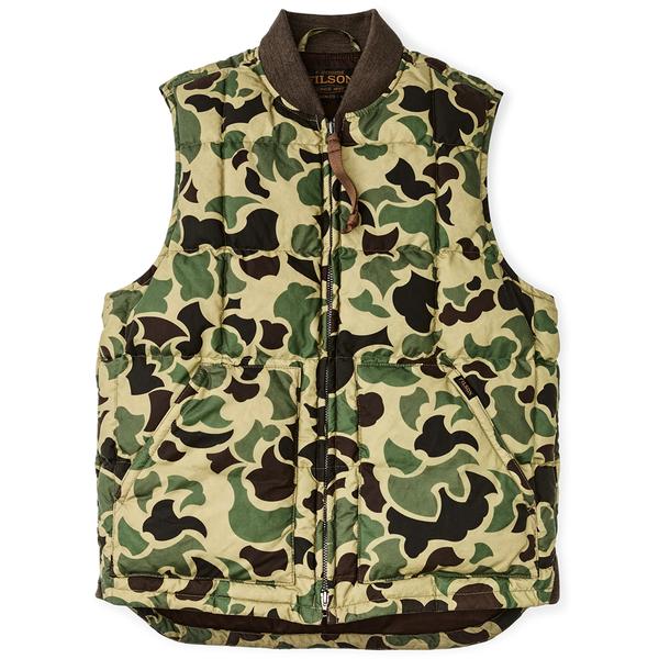 MEN'S WAXED DOWN VEST TUNDRASHRUBCAMO