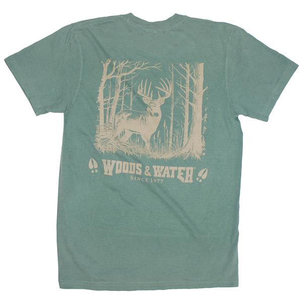 CC WW DEER S/S TEE LTGREEN/TAN