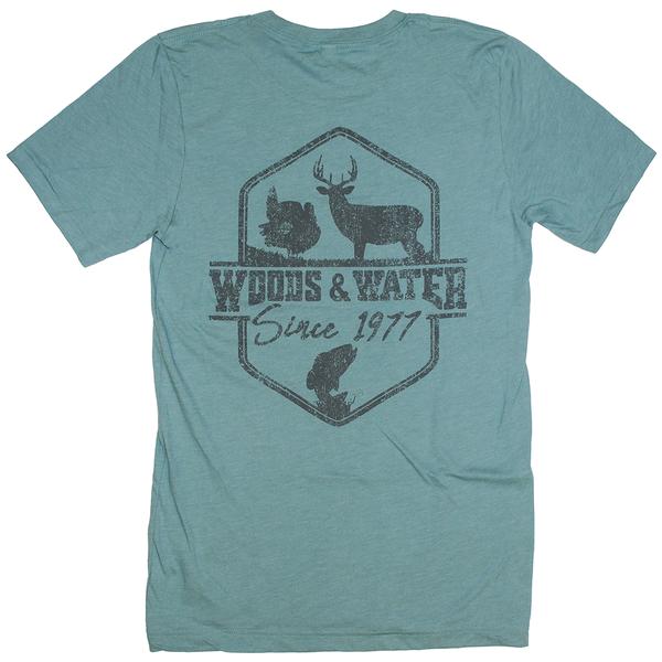 BC WW DISTRESSED SINGLE COLOR SHIELD S/S TEE