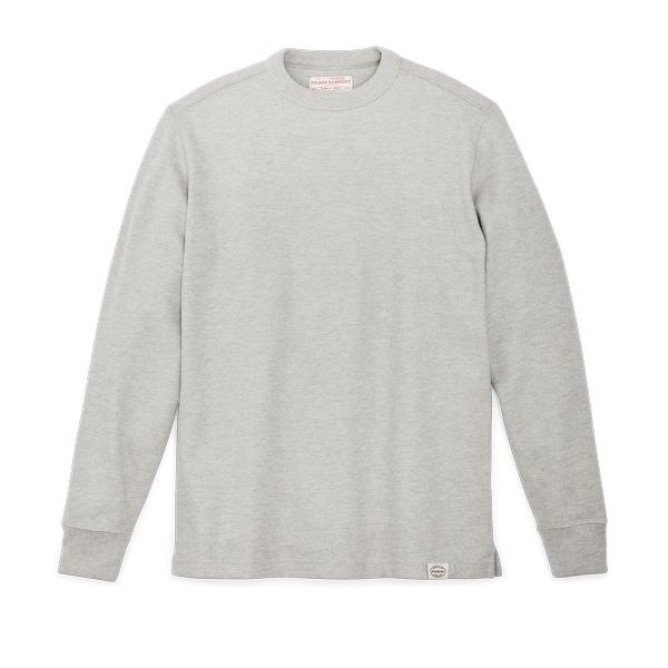 Waffle Knit Thermal Crewneck LIGHTHEATHERGREY