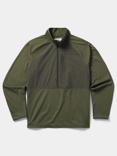Men's Lightweight Grid Tech Fleece Half Zip 350/MOSS/RAVEN
