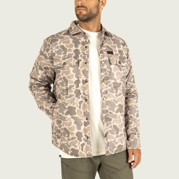 Men's Saluda Puff Shacket KHAKIMALLARDCAMO