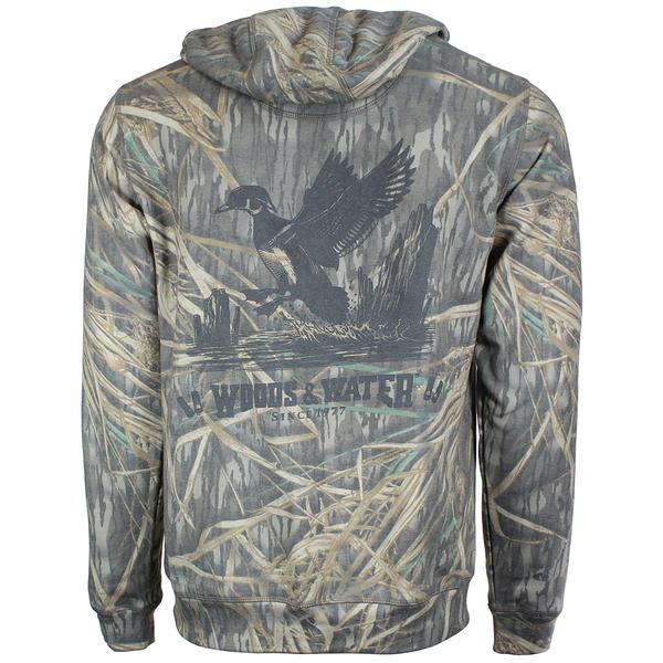 MOSSY OAK WASHED OUT WW WOOD DUCK HOODY SHADOWGRASS/CHAR