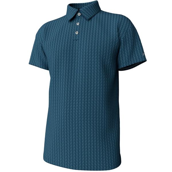 Youth Heritage Print Greyton Performance Polo 7/MALLARDBLMTNSPRING