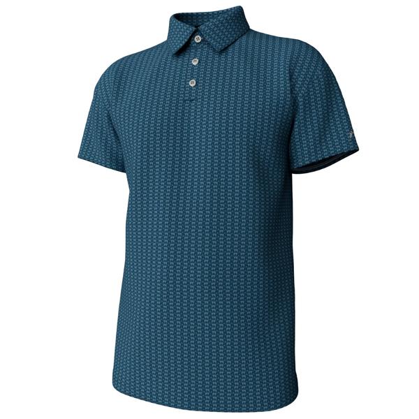 Heritage Print Greyton Performance Polo 7/MALLARDBLUMTNSPRNG