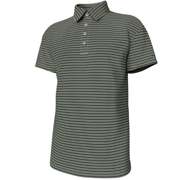 Charles 4 Button Performance Polo 7/DUCKGREENSTRIPE
