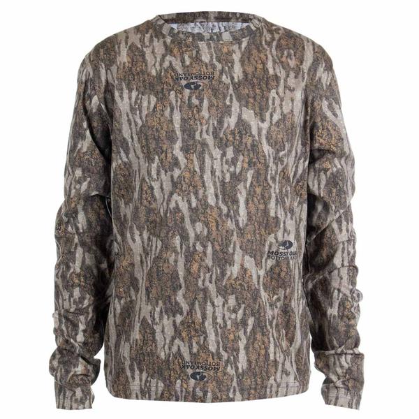 Youth Bear Cave Camo Long Sleeve Tee
