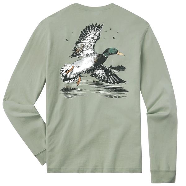 MEN'S WINGED PURSUIT LONG SLEEVE TEE 1675/ICEBERGGREEN