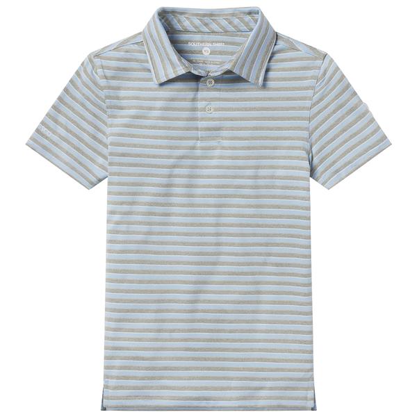 YOUTH BOYS CAHABA HEATHER STRIPE POLO